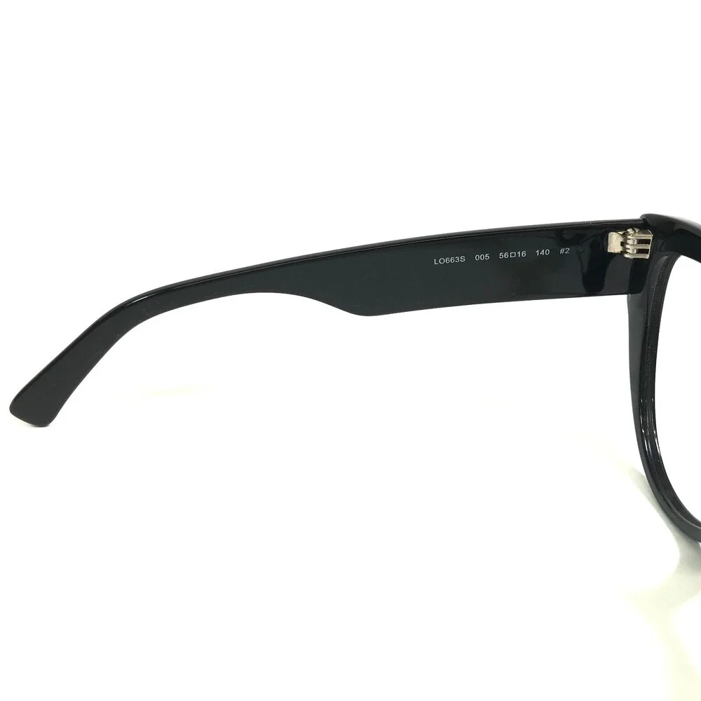Longchamp Eyeglasses Frames LO663S 005 Shiny Black Cat Eye Oversized 56-16-140